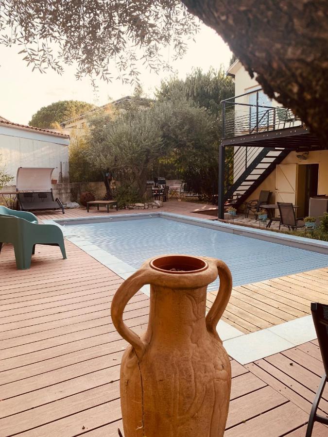 Appartement Independant Avec Jardin Et Acces Piscine Nîmes Exterior foto